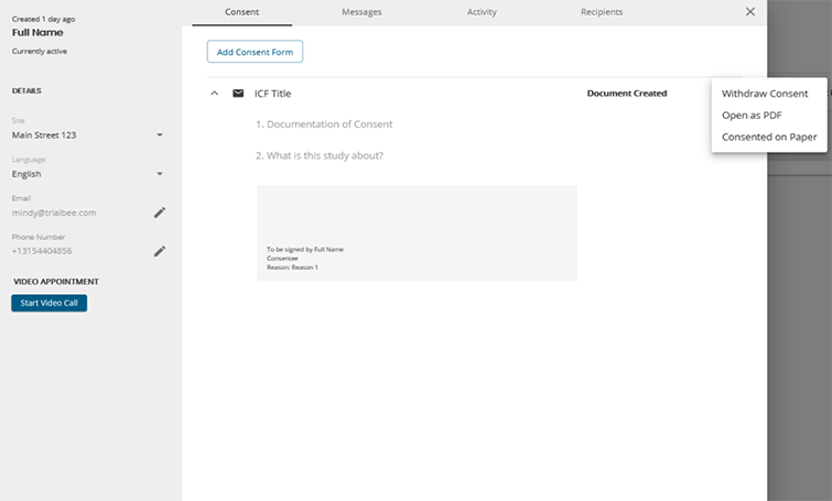 eConsent Site Investigator - Trialbee Support Handbook